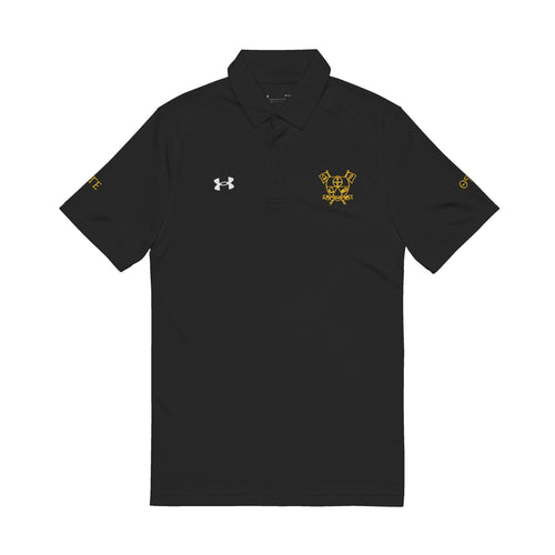 Men's White Embroidered Polo Shirt – Gold Crest Under Armour