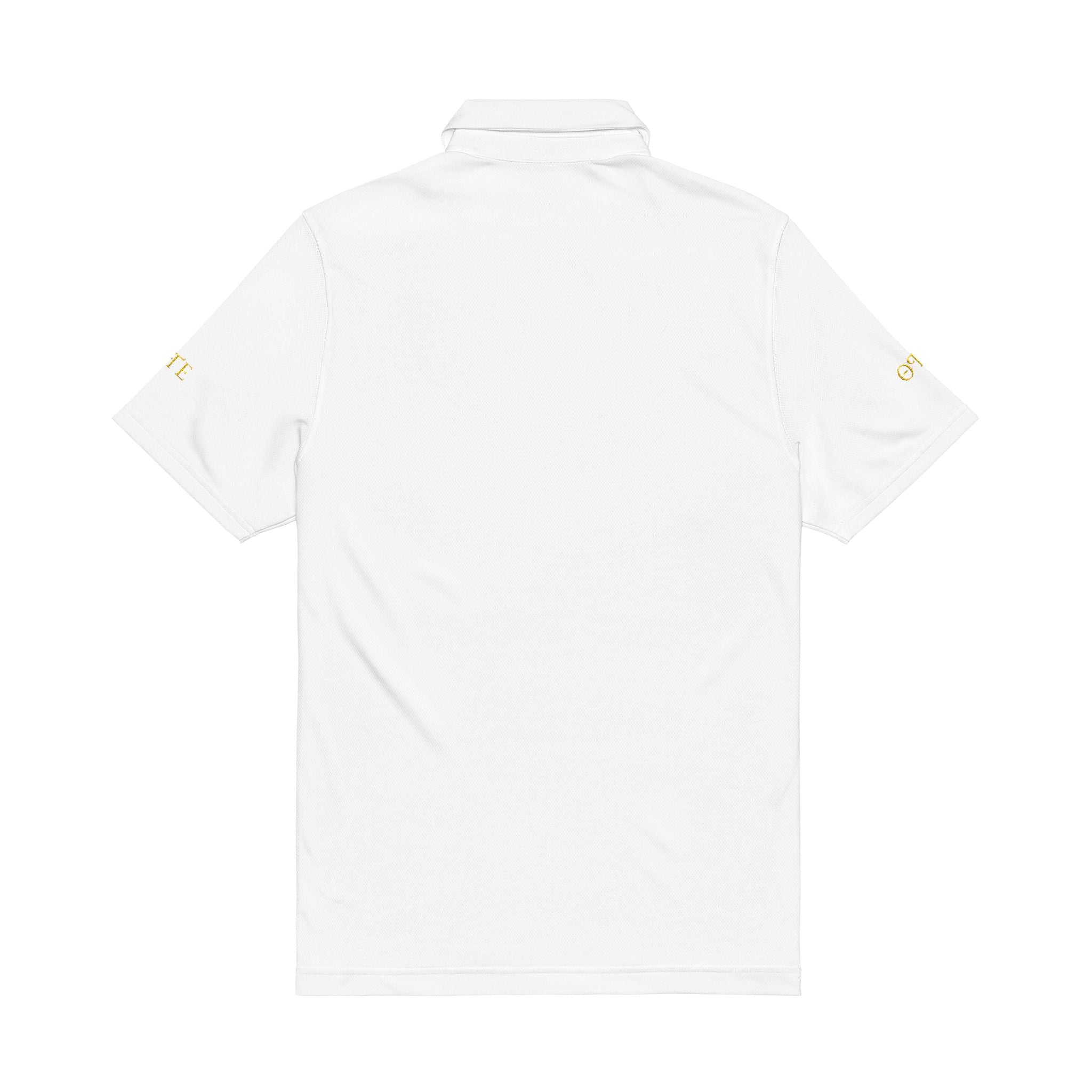 Men's White Embroidered Polo Shirt – Gold Crest Under Armour